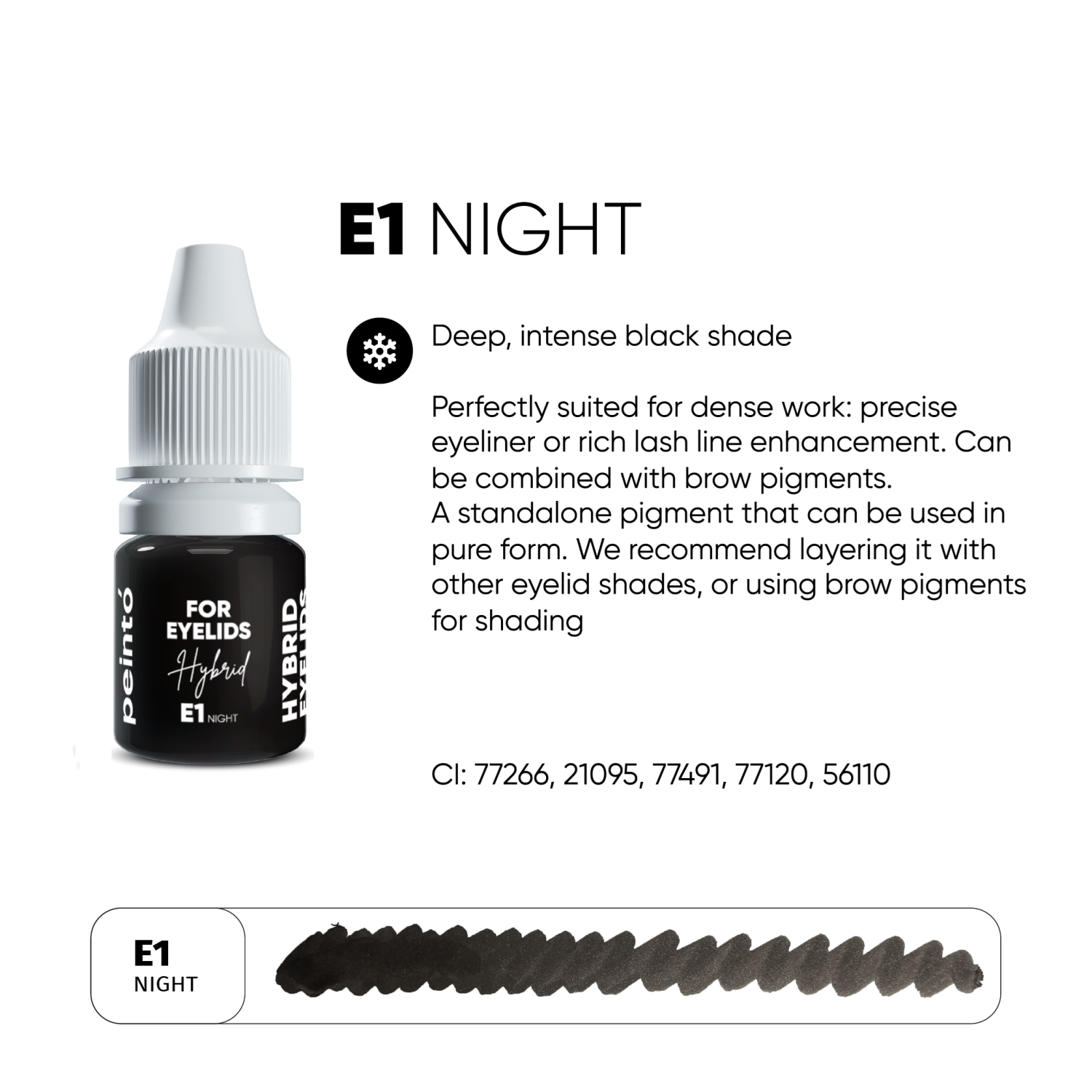 PEINTO ქუთუთოს პიგმენტი E1 Night